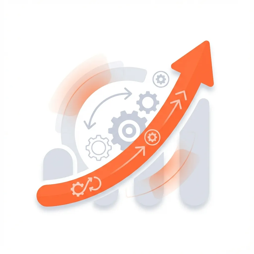 Cover illustration for managed Salesforce admin blog post showing growth trajectory