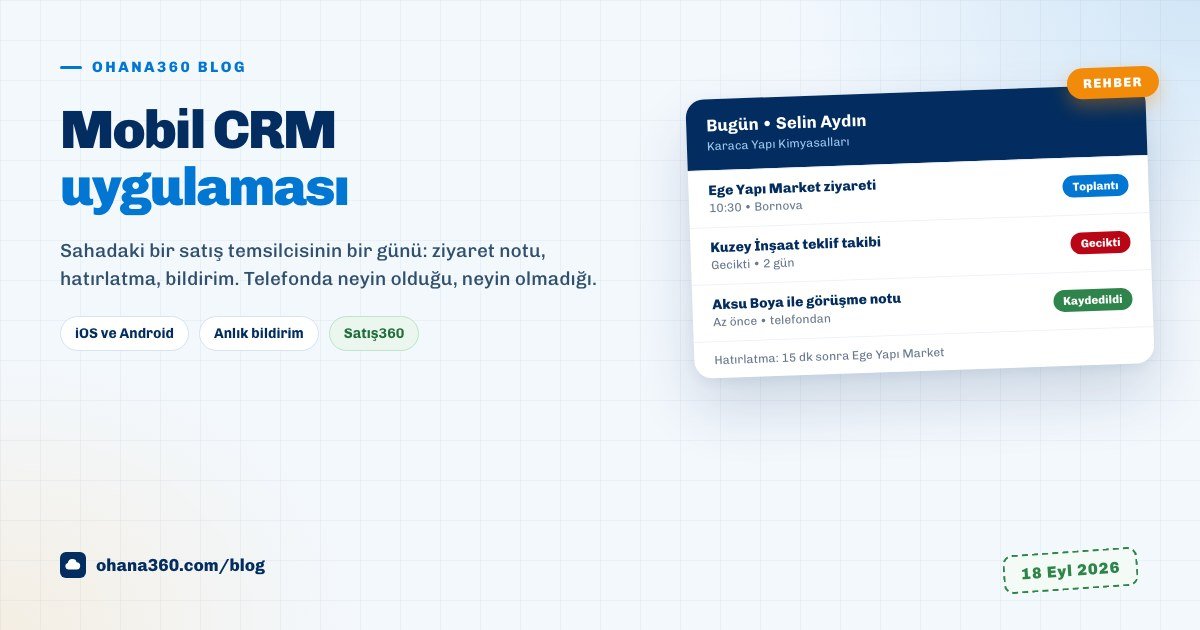 Telefon ekranında fırsat listesi ve bir saha temsilcisinin gününü saat saat gösteren bir pano çizimi